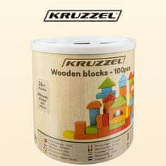 Kruzzel Drevené bloky - 100 ks. Kruzzel 22666 