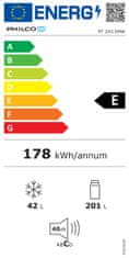 Philco chladnička PT 243 EMW + bezplatný servis 36 měsíců