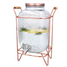 BOBIMARKET sklenená nádoba s kohútikom sklenená nádoba so stojanom na vodu limonádu džús veľký 5l