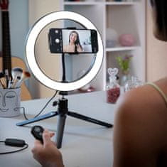 InnovaGoods Selfie prstencové svetlo so statívom a diaľkovým ovládačom Youaro InnovaGoods 