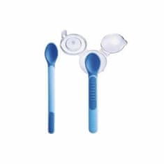 MAM Mam Heat Sensitive Spoon 2 Units Blue 