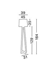 Nova Luce NOVA LUCE stojaca lampa ALMA prírodné drevo biele tienidlo čierny kábel E27 1x12W bez žiarovky 40202