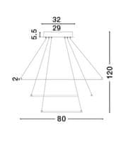 Nova Luce NOVA LUCE závesné svietidlo DEA matný biely hliník a akryl nastaviteľné LED 145 W 3000K IP20 stmievateľné 17222001 D