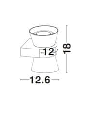 Nova Luce NOVA LUCE nástenné svietidlo BOCCALE chrómovaný hliník číre sklo G9 2x5W IP20 vr. žiarovky 1300301312