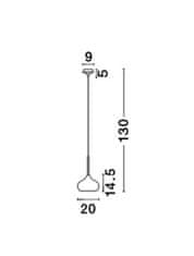 Nova Luce NOVA LUCE závesné svietidlo CIOTO kov chróm vonku biely chróm vo vnútri E14 1x5W IP20 bez žiarovky 5704801