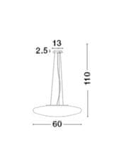 Nova Luce NOVA LUCE závesné svietidlo PRESSIONE opálové sklo saténová kovová základňa chrómovaný hliník E27 4x12W IP20 bez žiarovky 4587601