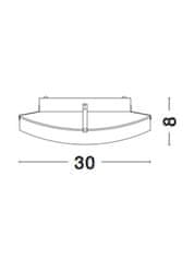 Nova Luce NOVA LUCE stropné svietidlo QUALE matné biele sklo chrómovaný kov E27 1x12W 600301