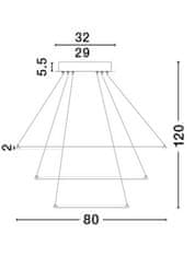 Nova Luce NOVA LUCE závesné svietidlo ARIA stmievateľné chrómovaný hliník a akryl nastaviteľné LED 145W 230V 3000K IP20 17222004 D