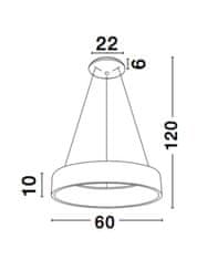 Nova Luce NOVA LUCE závesné svietidlo RANDO kávovo hnedý hliník a akryl LED 42W 230V 3000K IP20 6167209