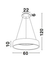 Nova Luce NOVA LUCE závesné svietidlo RANDO matný biely hliník a akryl LED 42W 230V 4000K IP20 6167203