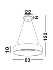 Nova Luce NOVA LUCE závesné svietidlo RANDO čierny hliník a akryl LED 42W 230V 3000K IP20 6167220