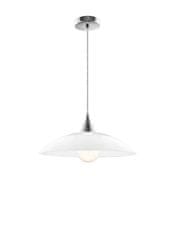 Nova Luce NOVA LUCE závesné svietidlo VICINO biele lesklé sklo chrómovaný kov E27 1x12W 6302361