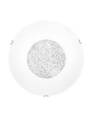 Nova Luce NOVA LUCE stropné svietidlo ERA biele sklo a krištáľ chrómovaný kov E27 3x12W 6311803