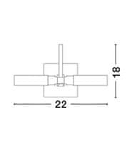 Nova Luce NOVA LUCE nástenné svietidlo nad zrkadlo DRITTO číre sklo nikel satén kov G9 2x5W 230V IP44 bez žiarovky 6310661