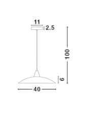 Nova Luce NOVA LUCE závesné svietidlo VICINO biele lesklé sklo chrómovaný kov E27 1x12W 6302361