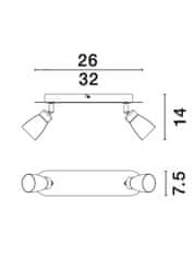 Nova Luce NOVA LUCE bodové svietidlo CONO matný biely hliník GU10 2x10W IP20 bez žiarovky 668002