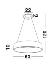 Nova Luce NOVA LUCE závesné svietidlo RANDO šedý hliník a akryl LED 42W 230V 4000K IP20 6167204