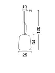 Nova Luce NOVA LUCE závesné svietidlo OLIVERIO dymové sklo s prechodom chrómovaný hliník E27 1x12W IP20 bez žiarovky 7212603