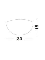 Nova Luce NOVA LUCE nástenné svietidlo SHELL biela a číre štruktúrované sklo E27 1x12W 702201