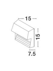 Nova Luce NOVA LUCE vonkajšie nástenné svietidlo KRYPTON tmavo šedý hliník LED 6W 3000K 220-240V 32st. IP54 752250