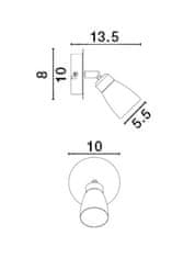 Nova Luce NOVA LUCE bodové svietidlo CONO biely hliník GU10 1x10W 230V IP20 bez žiarovky 668001