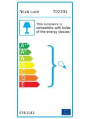 Nova Luce NOVA LUCE nástenné svietidlo SHELL biela a číre štruktúrované sklo E27 1x12W 702201