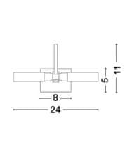 Nova Luce NOVA LUCE nástenné svietidlo nad zrkadlo DRITTO opálové sklo chrómovaný hliník G9 2x5W 230V IP44 bez žiarovky 71606601