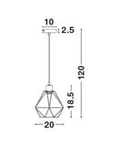 Nova Luce NOVA LUCE závesné svietidlo PIETRA matný čierny kov čierny kábel E27 1x12W 673601