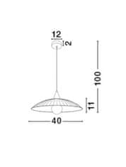 Nova Luce NOVA LUCE závesné svietidlo SHELL chrómovaný kov biela a číre štruktúrované sklo E27 1x12W 7326501