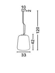 Nova Luce NOVA LUCE závesné svietidlo OLIVERIO dymové sklo s prechodom chrómovaný hliník E27 1x12W IP20 bez žiarovky 7212602