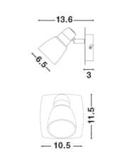 Nova Luce NOVA LUCE bodové svietidlo REGGIO hrdzavý kov a alabastrové sklo E14 1x5W IP20 bez žiarovky 770001