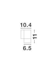 Nova Luce NOVA LUCE vonkajšie nástenné svietidlo NODUS antický hnedý hliník sklenený difúzor GU10 1x7W 220-240V IP54 bez žiarovky svetlo dole 773222