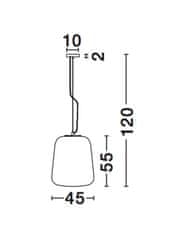 Nova Luce NOVA LUCE závesné svietidlo OLIVERIO dymové sklo s prechodom chrómovaný hliník E27 1x12W IP20 bez žiarovky 7212601