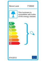 Nova Luce NOVA LUCE vonkajšie nástenné svietidlo NERO tmavo šedý hliník sklenený difúzor GU10 2x7W 220-240V IP54 bez žiarovky svetlo hore a dole 710042