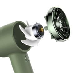 BASEUS Flyer Turbine ručný / stolný ventilátor USB-C, powerbank 4000 mAh, zelený