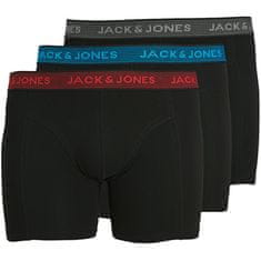 Jack&Jones Plus 3 PACK - pánske boxerky JACWAISTBAND 12211666 Asphalt (Veľkosť 3XL)