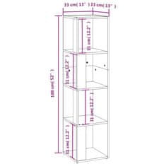 Vidaxl Rohová skrinka betónovosivá 33x33x132 cm drevotrieska