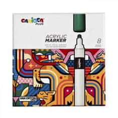Carioca Akrylový popisovač odolný voči slnku a vode I Ø 2mm hrot, Pevné balenie 8ks Carioca Plus 