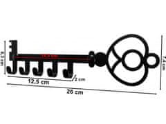 Wellhox Vešiak na kľúče Klavis čierny