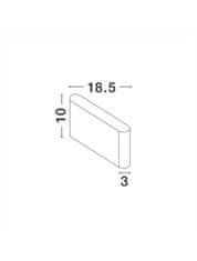 Nova Luce NOVA LUCE vonkajšie nástenné svietidlo SOHO biely hliník sklenený difúzor LED 2x5W 3000K 220-240V 2x60st. IP54 svetlo hore a dole 740403