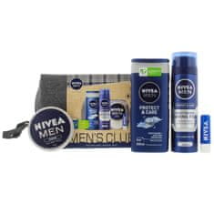 Nivea Nivea Men's Club Skincare Shower Gel 250ml Crema 75ml Moist Shaving Foam 200mlbalsamo Facial 5 5 Neceser 