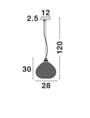 Nova Luce NOVA LUCE závesné svietidlo BOHO chrómové sklo a kov E27 1x12W 230V IP20 bez žiarovky 8040201