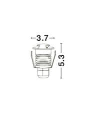 Nova Luce NOVA LUCE vonkajšie zapustené svietidlo do zeme BANG nikel satén hliník LED 1W 3000K IP67 100-240V 51st. vr. driveru 8038801