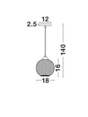 Nova Luce NOVA LUCE závesné svietidlo VIENTI jantárové sklo a čierny kov E27 1x12W 230V IP20 bez žiarovky 8103996