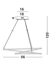 Nova Luce NOVA LUCE závesné svietidlo VIAREGGIO biely hliník a akryl LED 29W 230V 3000K IP20 8101202