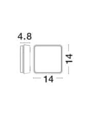 Nova Luce NOVA LUCE vonkajšie nástenné svietidlo PIER tmavo šedý hliník akrylový difúzor LED 12W 3000K 220-240V rotačný IP54 810066