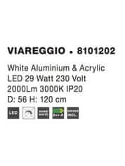 Nova Luce NOVA LUCE závesné svietidlo VIAREGGIO biely hliník a akryl LED 29W 230V 3000K IP20 8101202