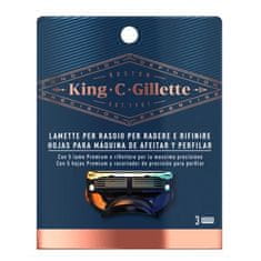 Gillette Gillette King Shaver And Profiling Blades 3 Units 