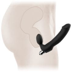 XSARA Silikonový penis s násadou - strap on - dvojitá vibrující rozkoš - 74300538