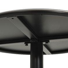 Petromila vidaXL Záhradný stôl okrúhly čierny Ø60x105 cm oceľ